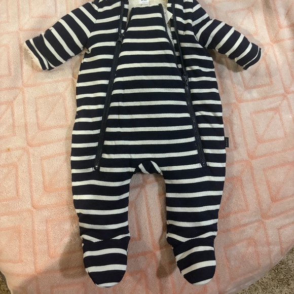 Gap baby stripe lined one piece Sherpa hoodie - Picture 5 of 7